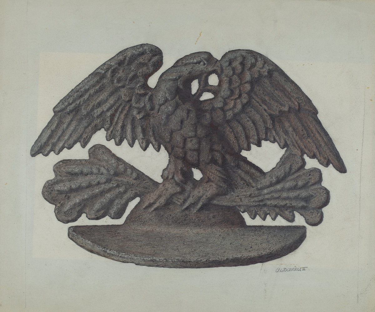 Door Stop: Eagle by Austin L. Davison (American, active c. 1935), 16X12"(A3)Poster Print