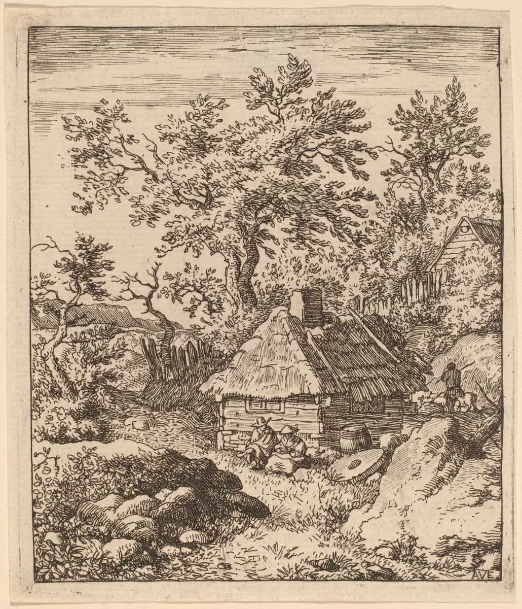 Landscape with Millstone near a Cask by Allart van Everdingen (Dutch, 1621 - 1675), 16X12"(A3)Poster Print