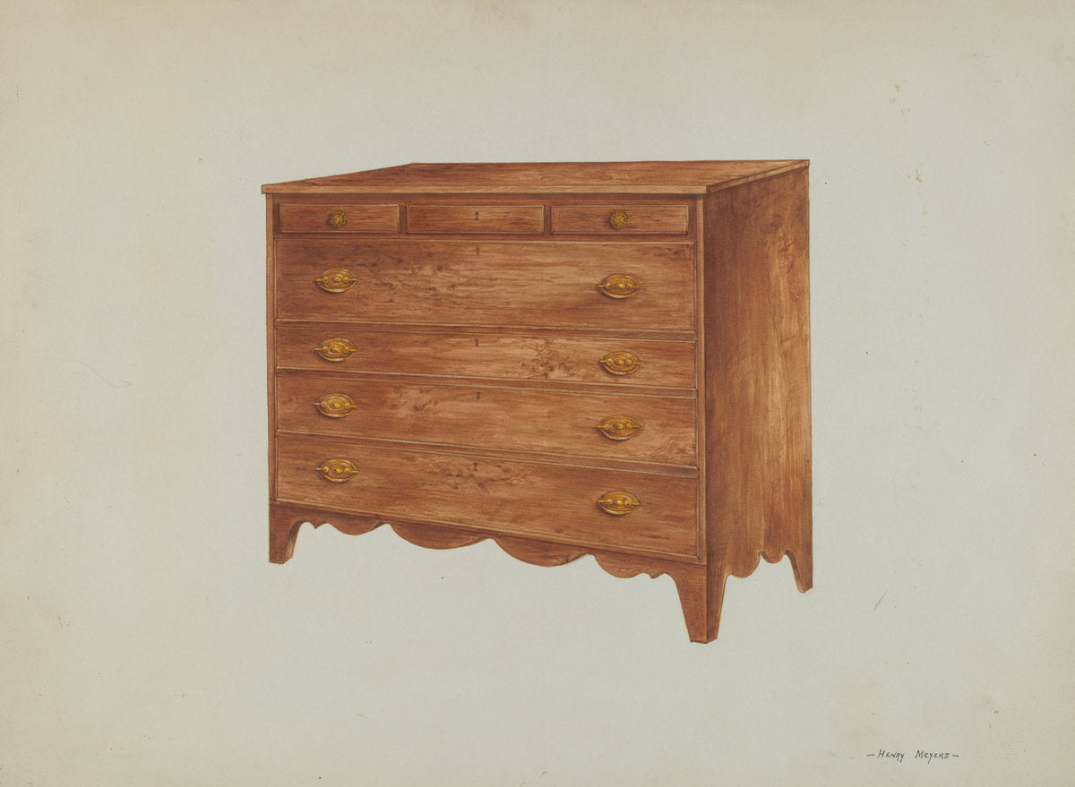 Chest by Henry Meyers (American, active c. 1935), 16X12"(A3)Poster Print