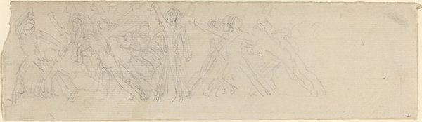 Antique Battle Scene (?) by John Flaxman (British, 1755 - 1826), 16X12"(A3)Poster Print