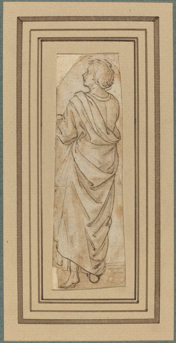 Saint John at the Foot of the Cross by Maso Finiguerra (Florentine, 1426 - 1464), 16X12"(A3)Poster Print