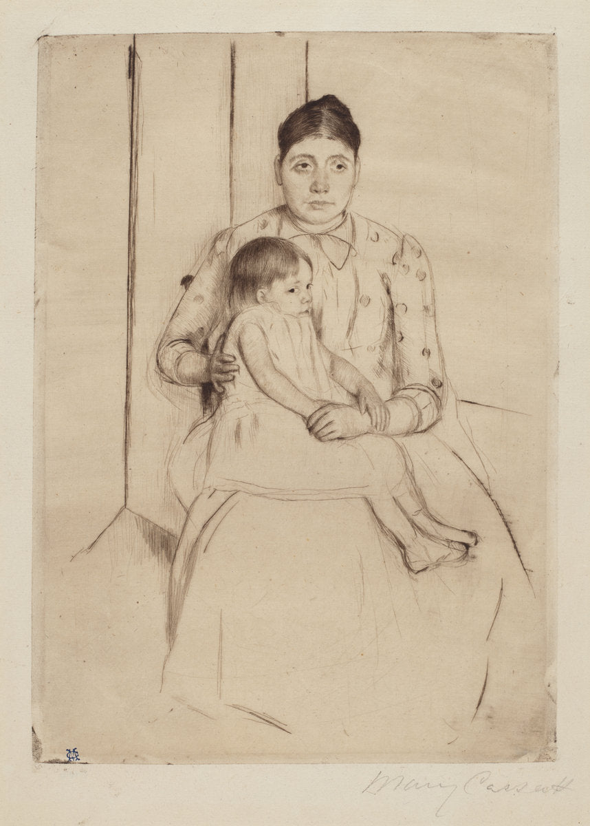 Repose by Mary Cassatt (American, 1844 - 1926), 16X12"(A3)Poster Print
