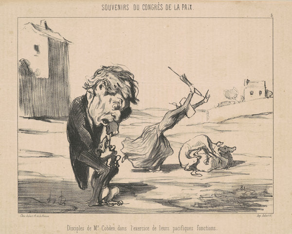 Disciples de M. Cobden by Honoré Daumier (French, 1808 - 1879), 16X12"(A3)Poster Print