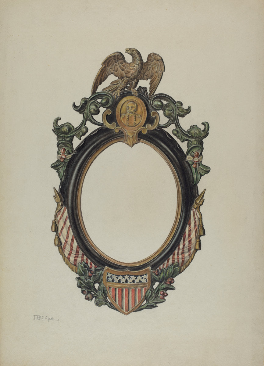 Mirror Frame by Lawrence Phillips (American, active c. 1935), 16X12"(A3)Poster Print
