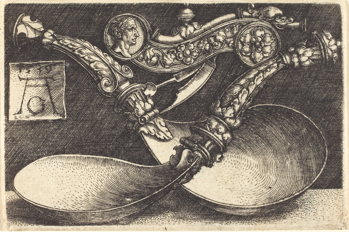 Two Ladles by Heinrich Aldegrever (German, 1502 - 1555/1561), 16X12"(A3)Poster Print