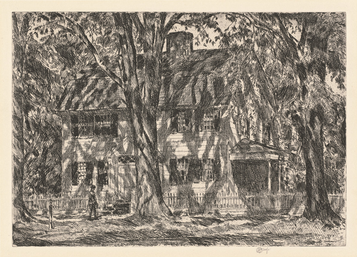 The Lion Gardiner House, Easthampton by Childe Hassam (American, 1859 - 1935), 16X12"(A3)Poster Print