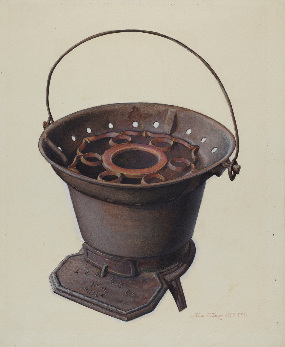 Charcoal Stove by John Price (American, active c. 1935), 16X12"(A3)Poster Print