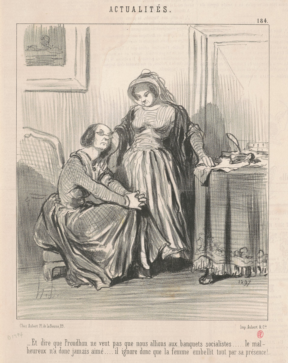 Et dire que Proudhon ne veut pas ... by Honoré Daumier (French, 1808 - 1879), 16X12"(A3)Poster Print
