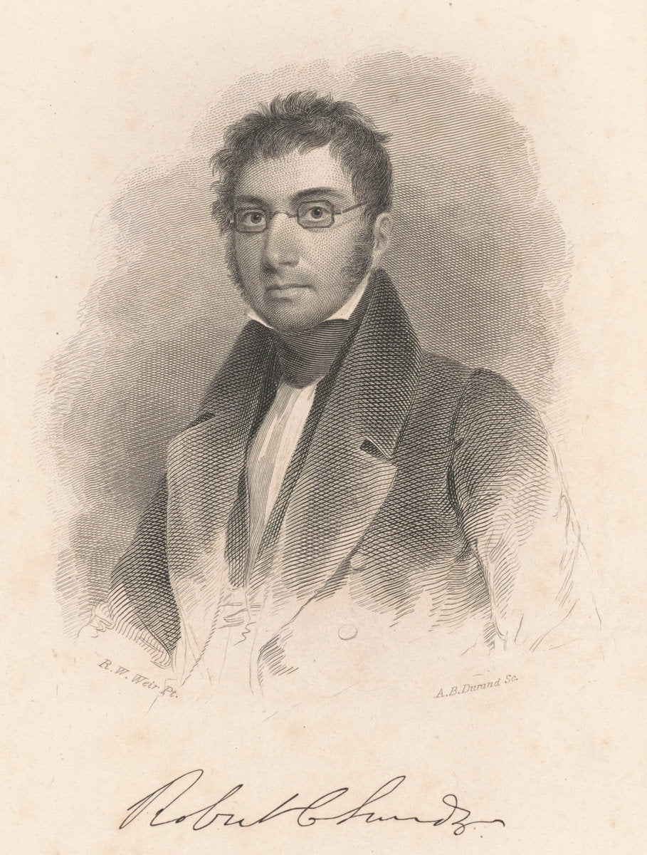 Robert C. Sands by Asher Brown Durand, after Robert Weir (American, 1796 - 1886), 16X12"(A3)Poster Print
