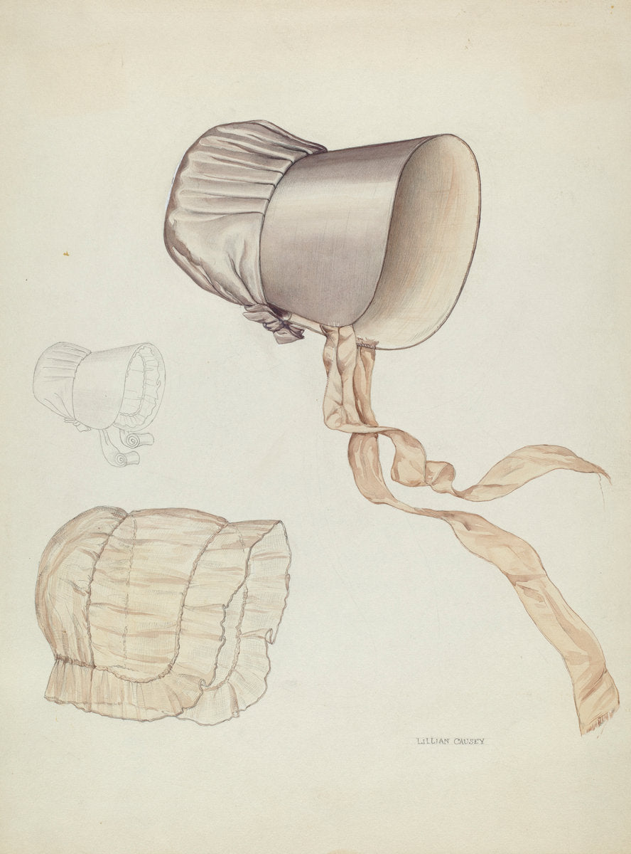 Quaker Bonnet by Lillian Causey (American, active c. 1935), 16X12"(A3)Poster Print