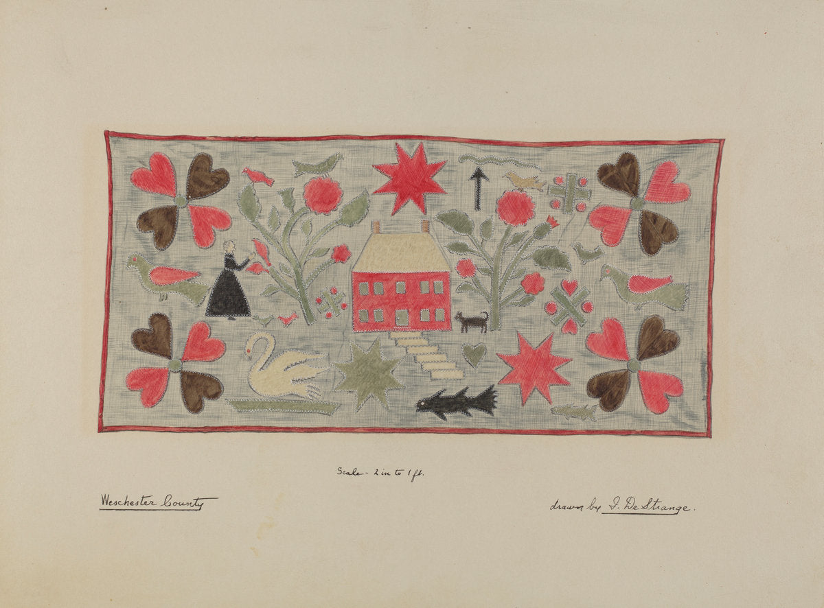 Rug or Wall Hanging by Isabelle De Strange (American, active c. 1935), 16X12"(A3)Poster Print
