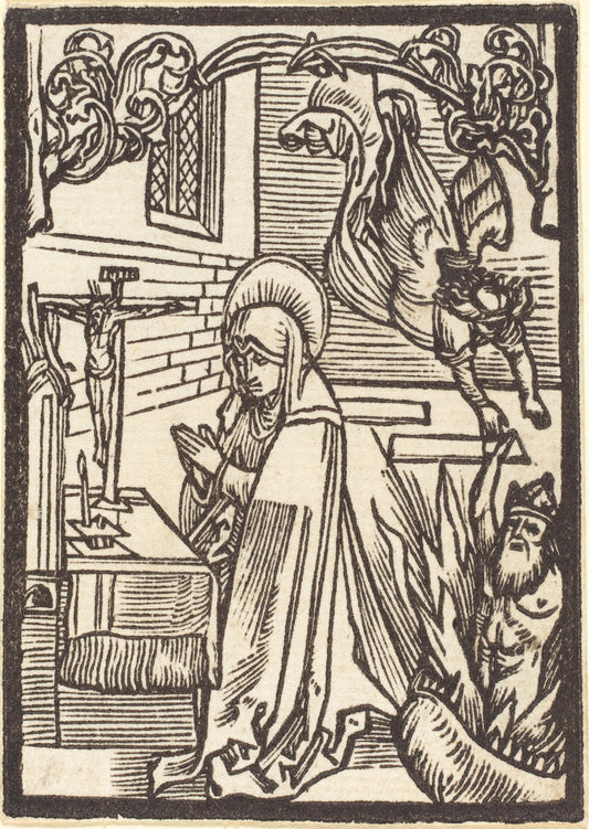 Saint Odilia by Albrecht Dürer (German, 1471 - 1528), 16X12"(A3)Poster Print