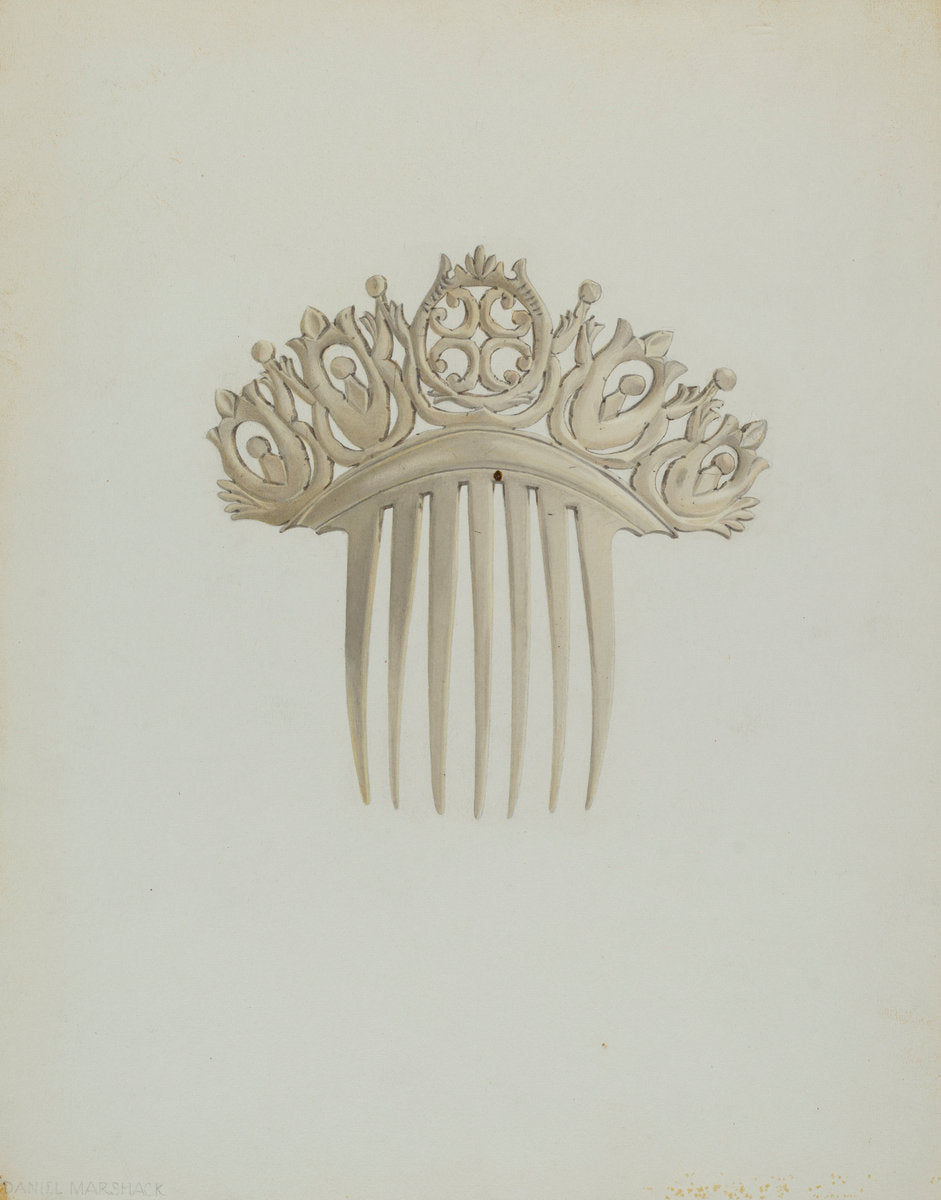 Comb by Daniel Marshack and Gertrude Lemberg (American, active c. 1935), 16X12"(A3)Poster Print