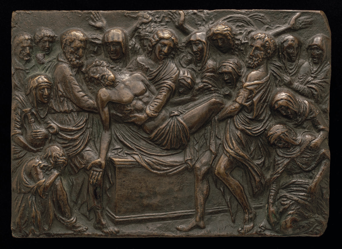 The Entombment of Christ by Andrea Briosco, called Riccio (Paduan, 1470 - 1532), 16X12"(A3)Poster Print
