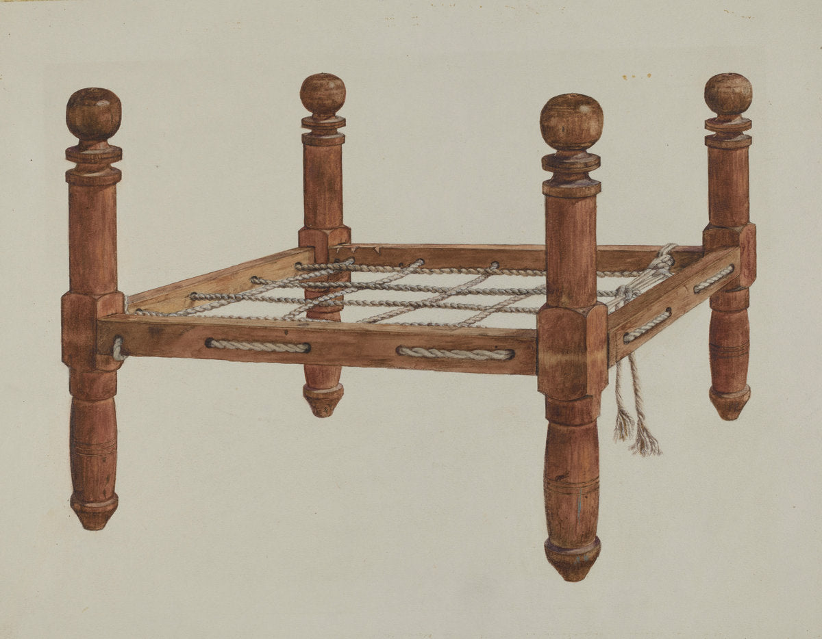 Doll's Bed by Max Fernekes (American, 1905 - 1984), 16X12"(A3)Poster Print