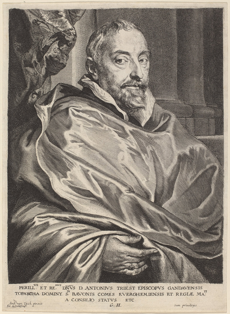 Anton Triest by Sir Anthony van Dyck (Flemish, 1599 - 1641), 16X12"(A3)Poster Print
