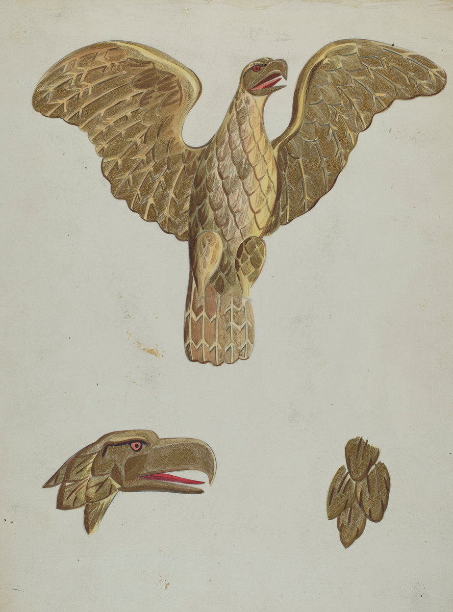 Gilt Eagle by James Vail (American, active c. 1935), 16X12"(A3)Poster Print