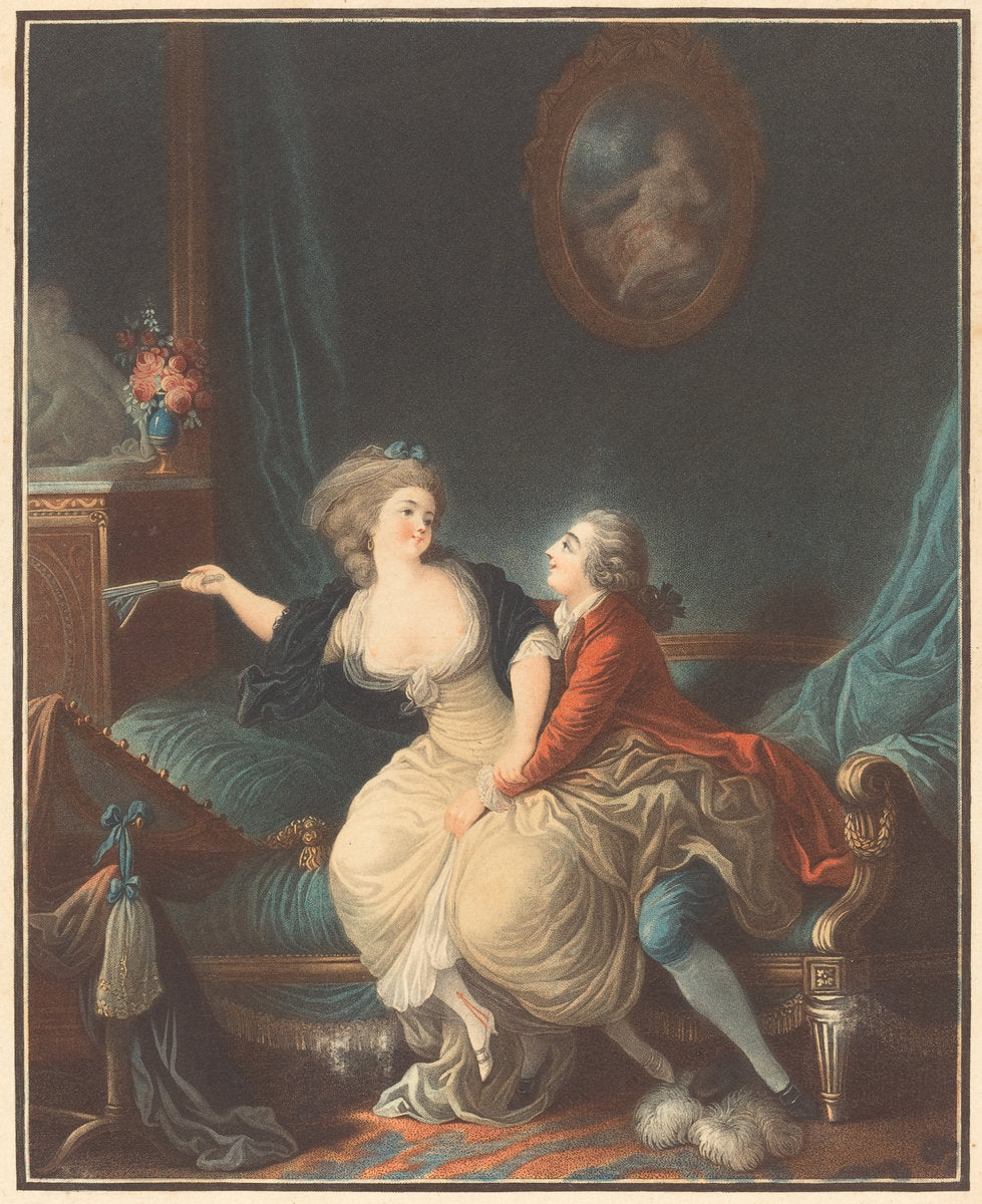 L'Eventail cassé by Louis-Marin Bonnet (French, 1736 - 1793), 16X12"(A3)Poster Print
