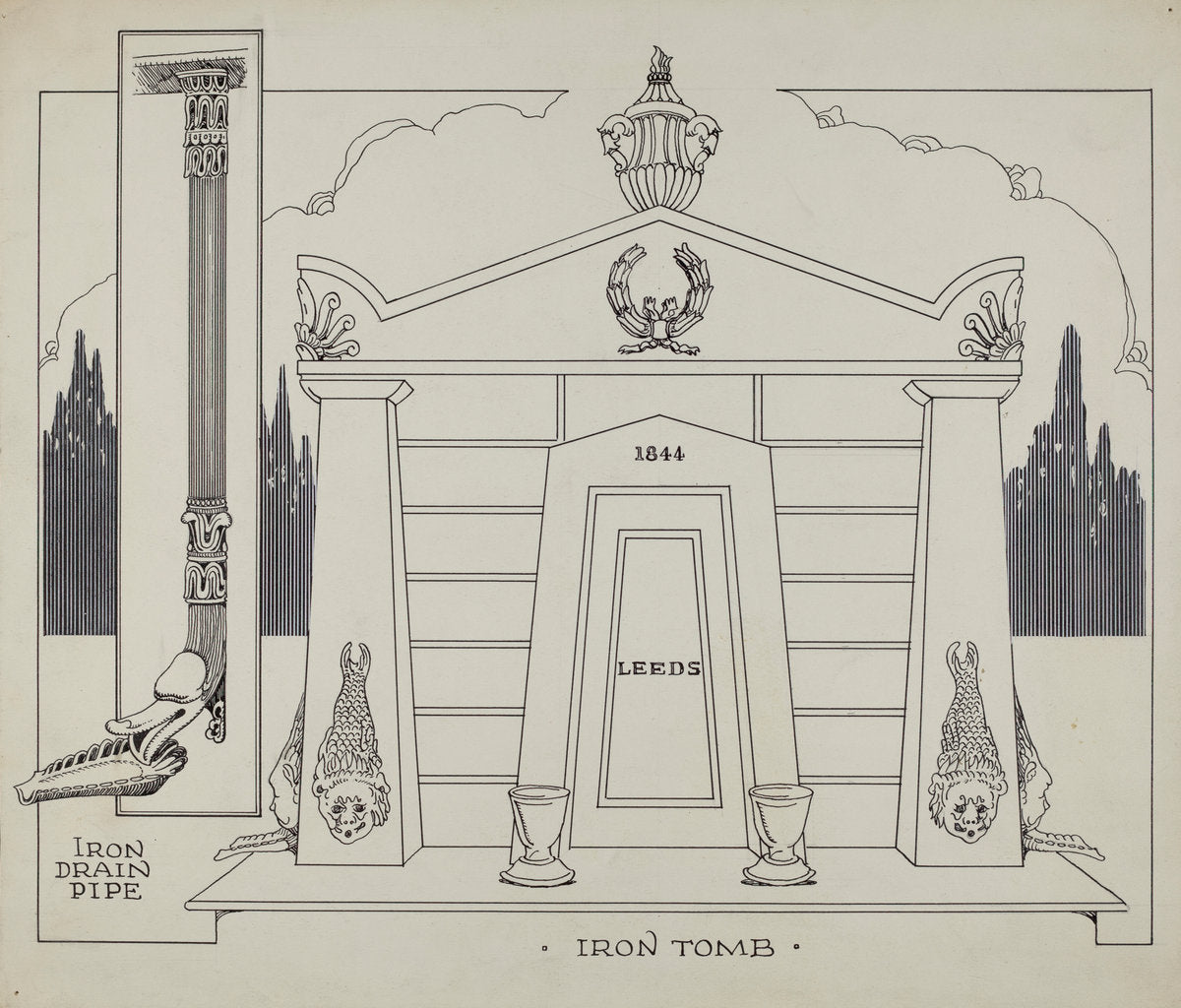Iron Tomb by Thomas Byrne (American, active c. 1935), 16X12"(A3)Poster Print