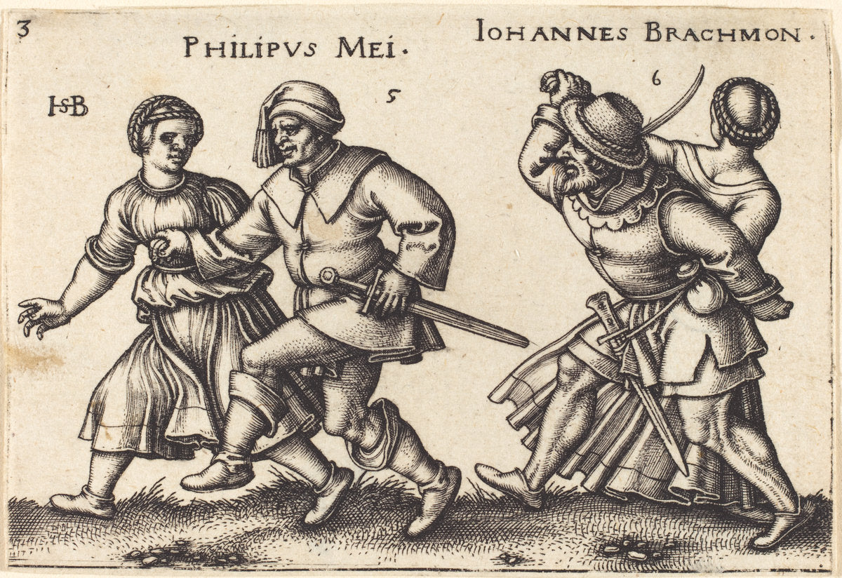 May and June by Sebald Beham (German, 1500 - 1550), 16X12"(A3)Poster Print