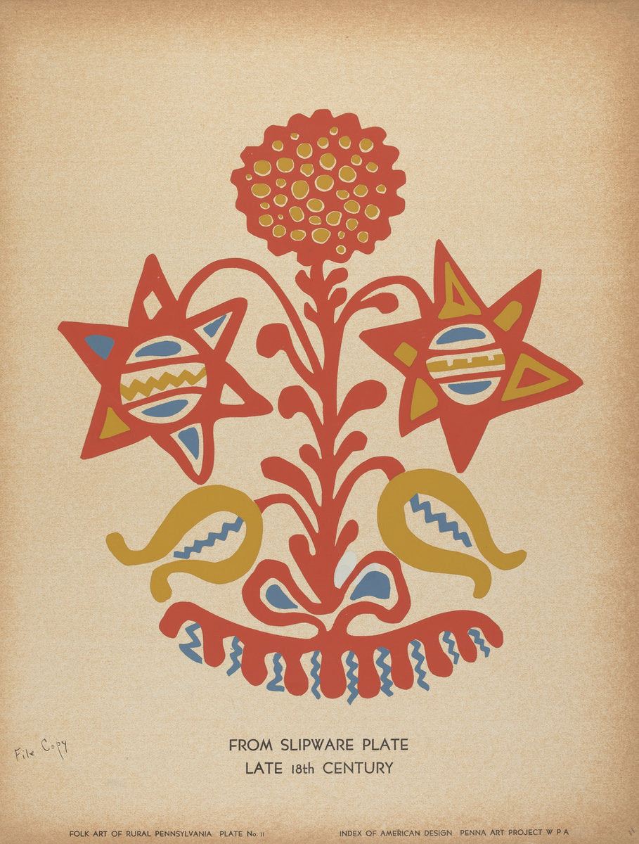 c. 1939 by American 20th Century (Plate 11: From the Portfolio "Folk Art of Rural Pennsylvania"), 16X12"(A3)Poster Print