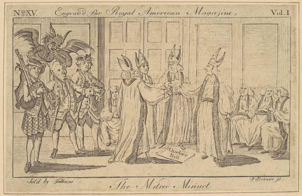 The Mitred Minuet by Paul Revere (American, 1735 - 1818), 16X12"(A3)Poster Print