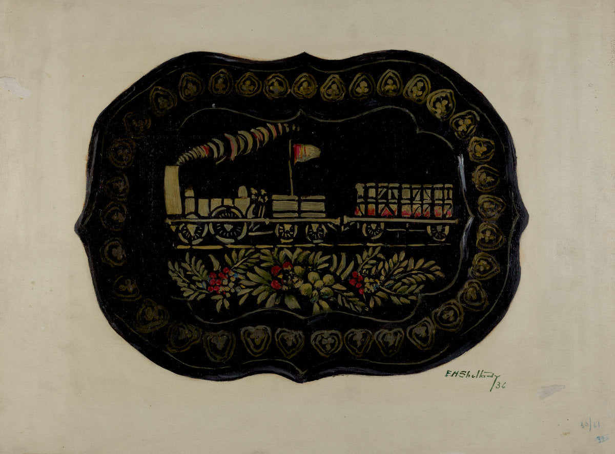 Toleware Tin Tray by Eugene Shellady (American, active c. 1935), 16X12"(A3)Poster Print