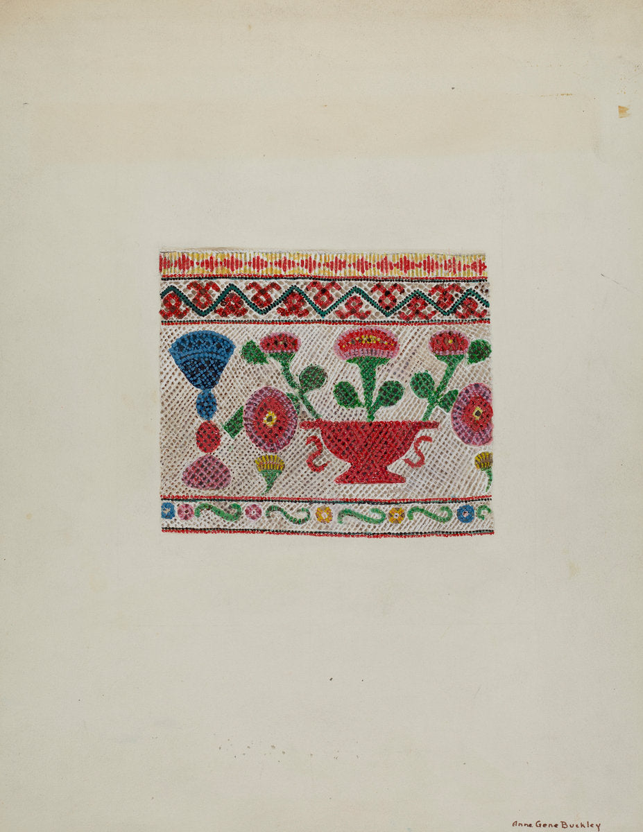 Montaleto (Head Scarf) by Ann Gene Buckley (American, active c. 1935), 16X12"(A3)Poster Print