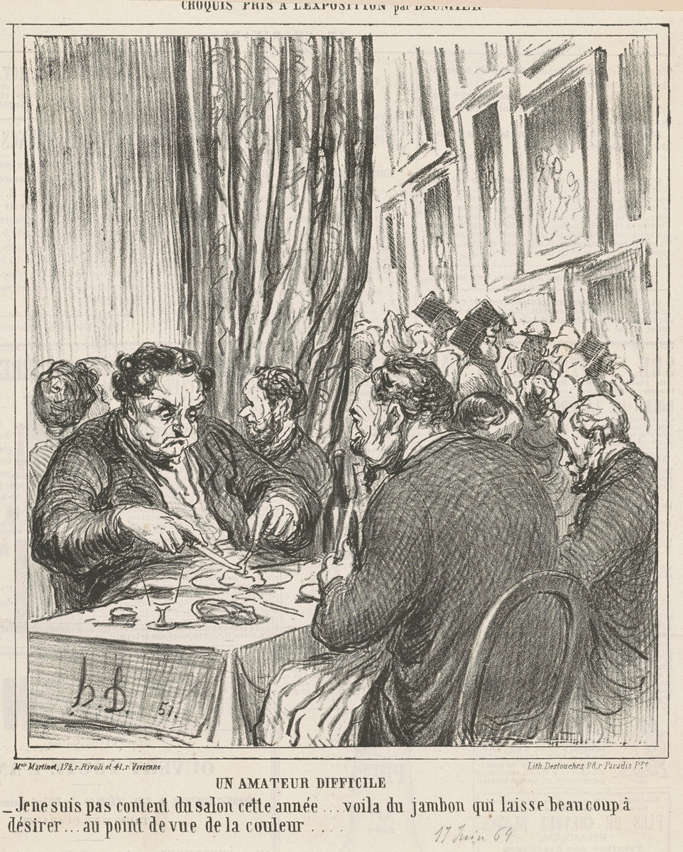 Un amateur difficile by Honoré Daumier (French, 1808 - 1879), 16X12"(A3)Poster Print