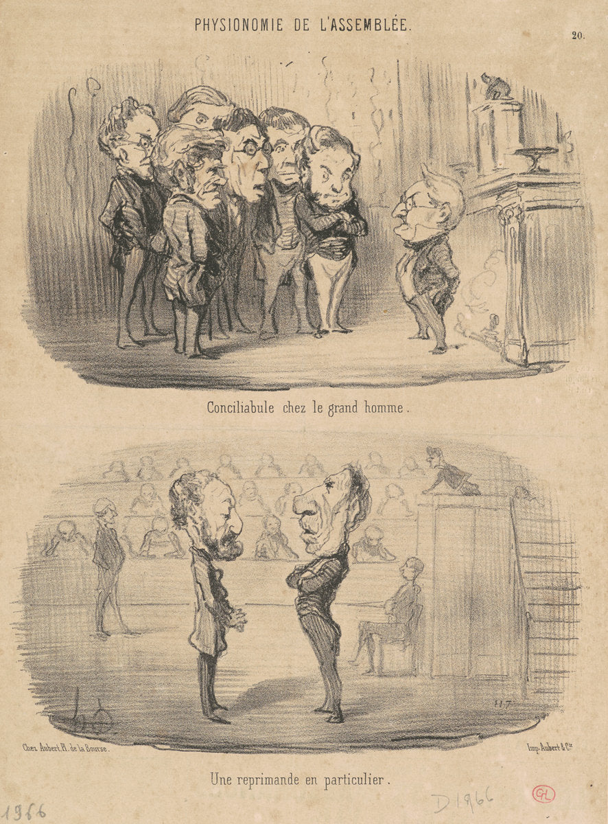 Conciliabule chez le grand homme by Honoré Daumier (French, 1808 - 1879), 16X12"(A3)Poster Print