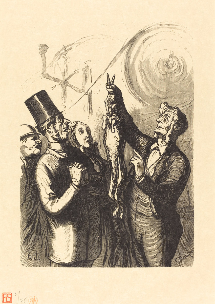 Exposition universelle: La Fabricant de chapeaux de feutre by Charles Maurand after Honoré Daumier (French, active 1863/1881), 16X12"(A3)Poster Print