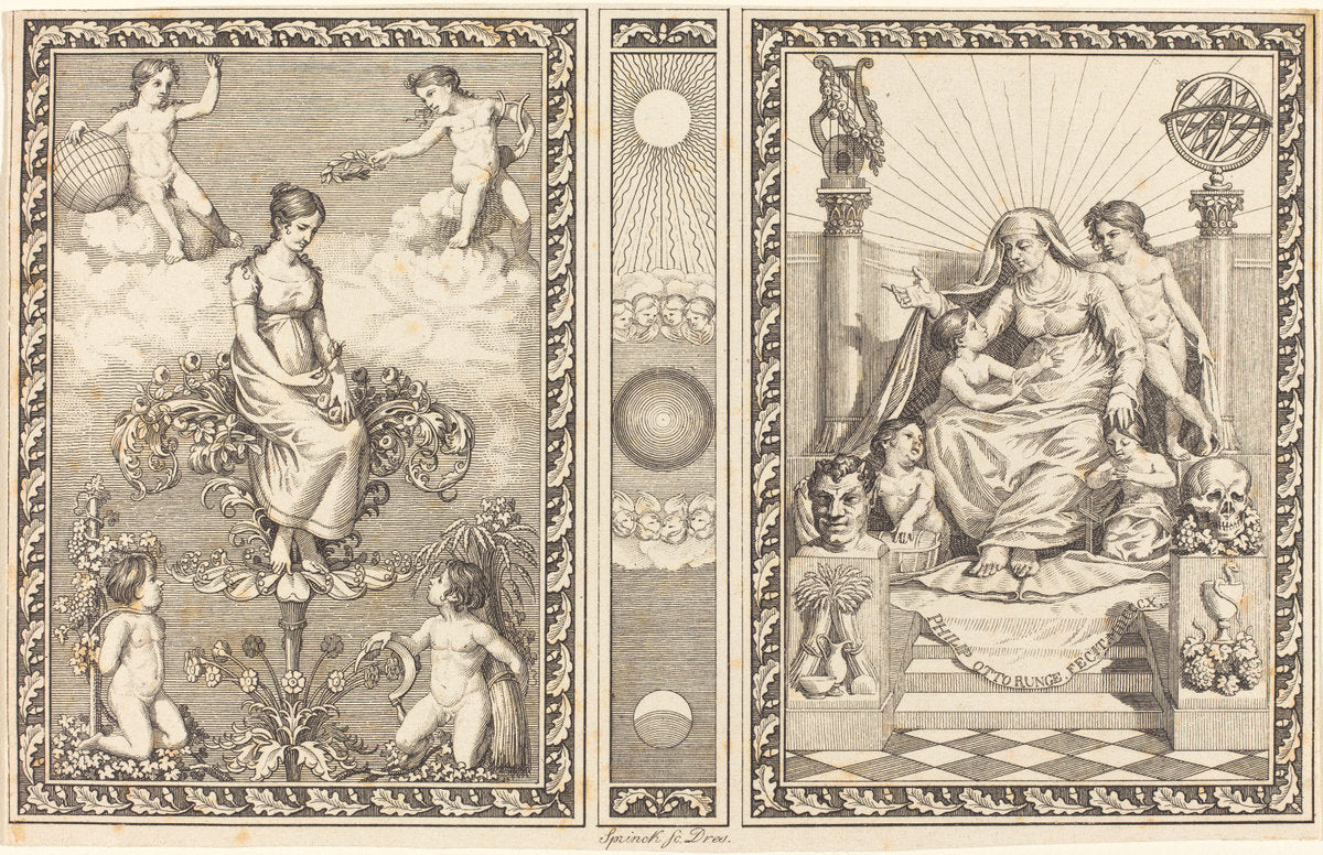 Design for Calendar by Philipp Otto Runge (German, 1777 - 1810), 16X12"(A3)Poster Print