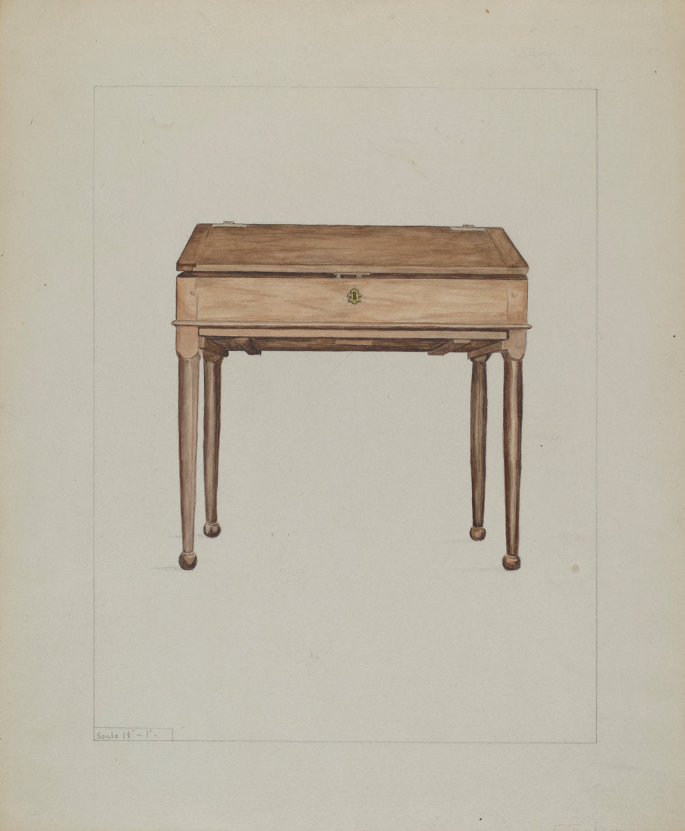 Desk by Frederick Jackson (American, active c. 1935), 16X12"(A3)Poster Print