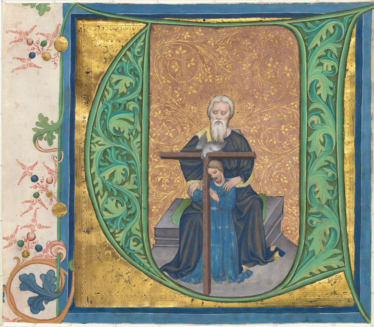 1414 by Workshop of Master of the Gerona Martyrology (The Trinity), 16X12"(A3)Poster Print