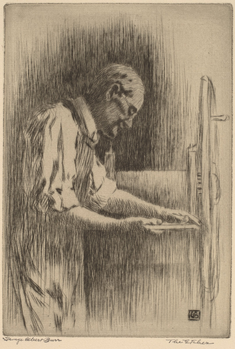 The Etcher by George Elbert Burr (American, 1859 - 1939), 16X12"(A3)Poster Print