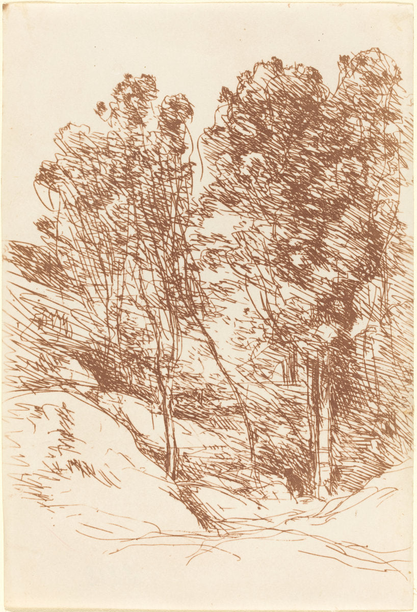 Souvenir of the Sole Valley (Souvenir de la Vallee de la Sole) by Jean-Baptiste-Camille Corot (French, 1796 - 1875), 16X12"(A3)Poster Print