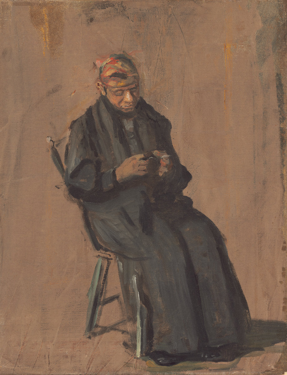 The Chaperone by Thomas Eakins (American, 1844 - 1916), 16X12"(A3)Poster Print