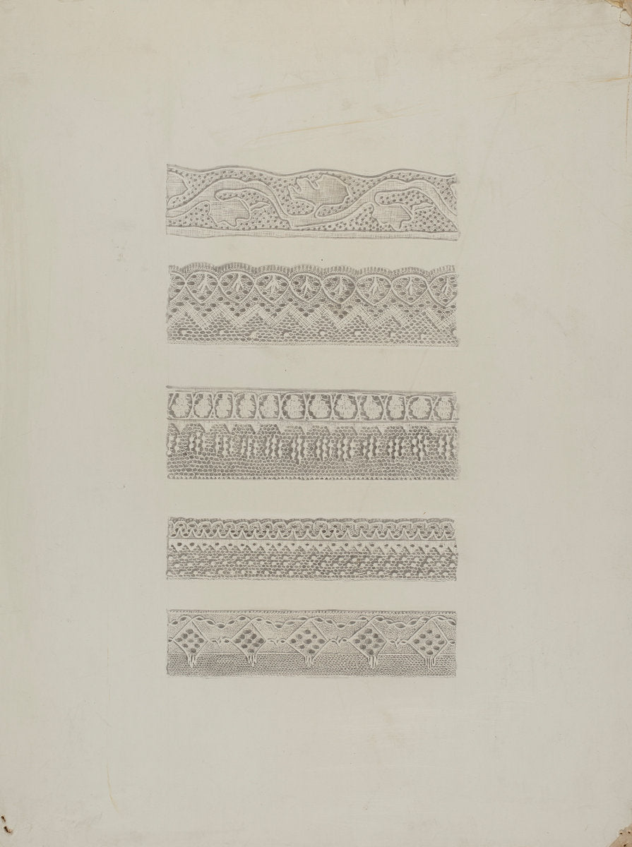 Lace Edging by Raymond Manupelli (American, active c. 1935), 16X12"(A3)Poster Print