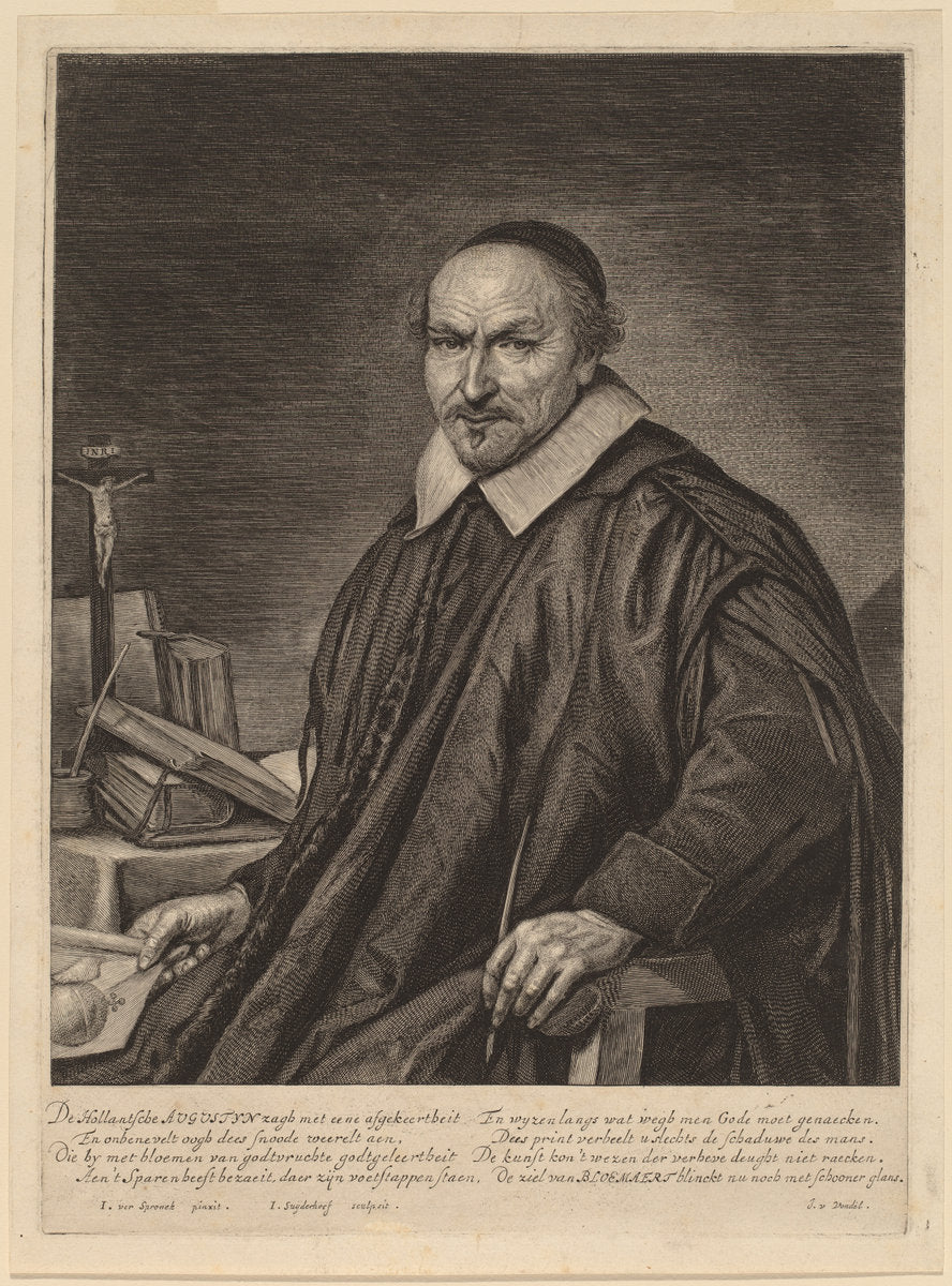 Augustyn Bloemaert by Jonas Suyderhoff after Johannes Cornelisz Verspronck (Dutch, c. 1613 - 1686), 16X12"(A3)Poster Print