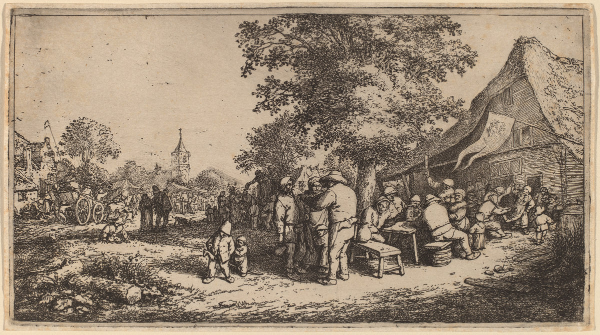 The Fair by Adriaen van Ostade (Dutch, 1610 - 1685), 16X12"(A3)Poster Print