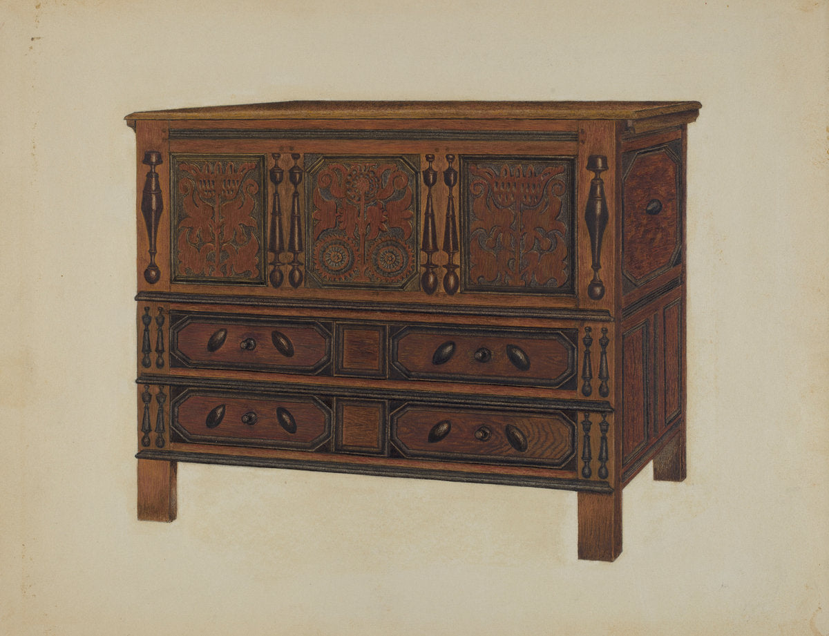 Chest by Meyer Goldbaum (American, active c. 1935), 16X12"(A3)Poster Print