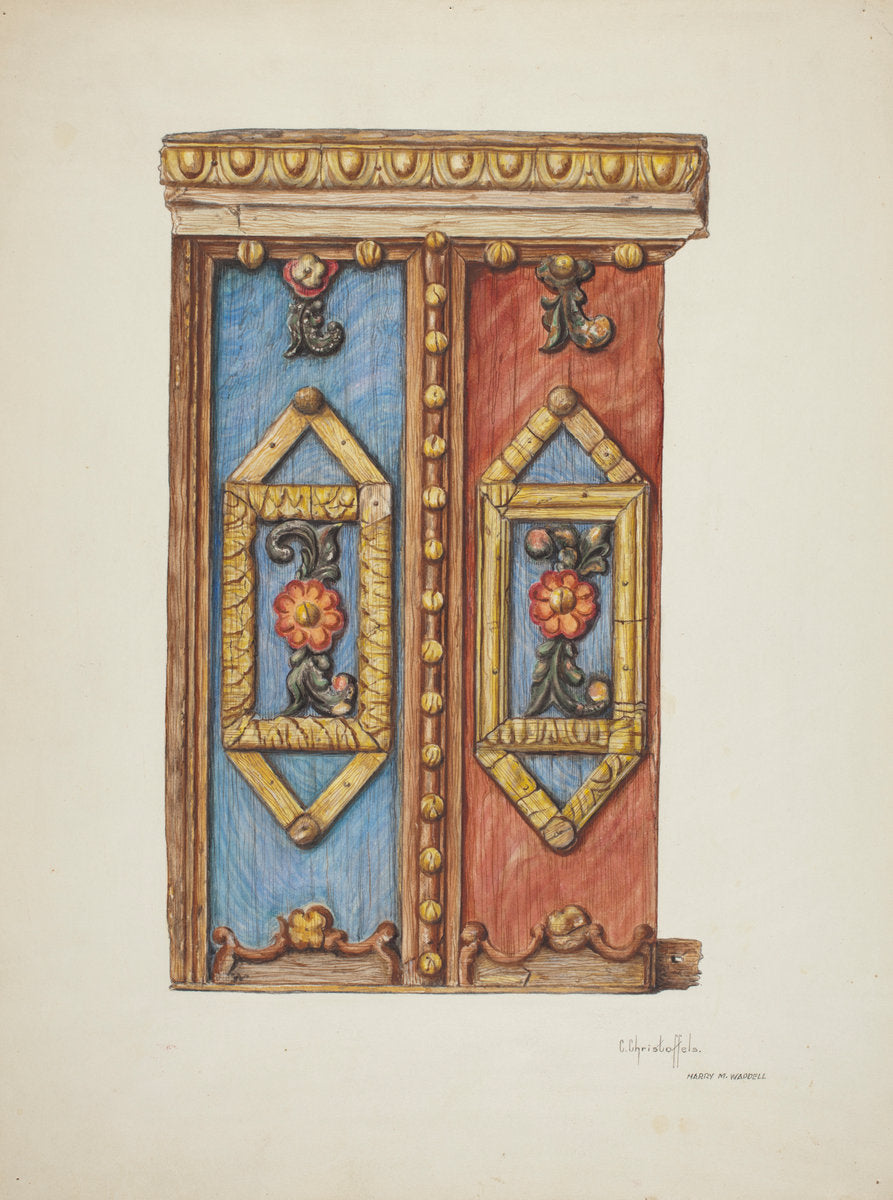 Pulpit Panel by Harry Mann Waddell and Cornelius Christoffels (American, active c. 1935), 16X12"(A3)Poster Print