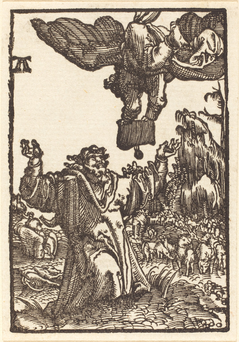 Annunciation to Joachim by Albrecht Altdorfer (German, 1480 or before - 1538), 16X12"(A3)Poster Print