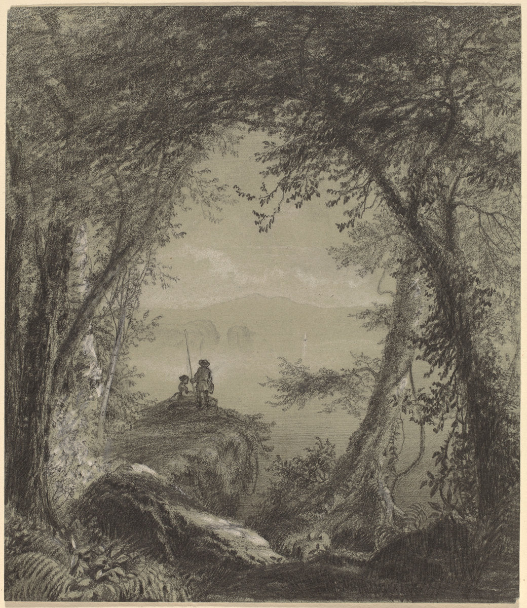 Lake George by Richard William Hubbard (American, 1816 - 1888), 16X12"(A3)Poster Print
