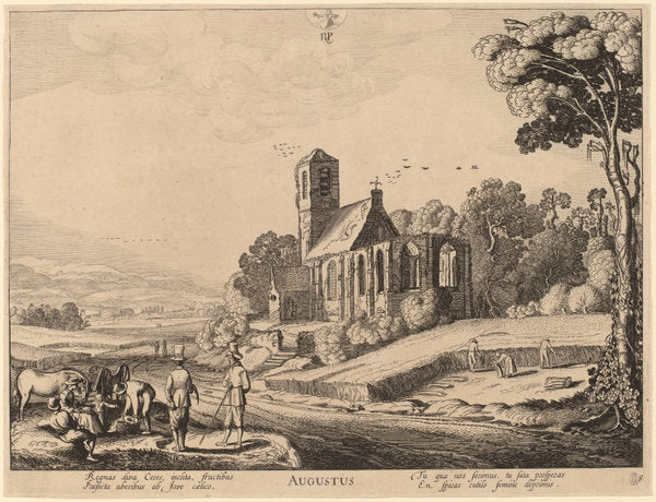 August by Jan van de Velde II (Dutch, 1593 - 1641), 16X12"(A3)Poster Print