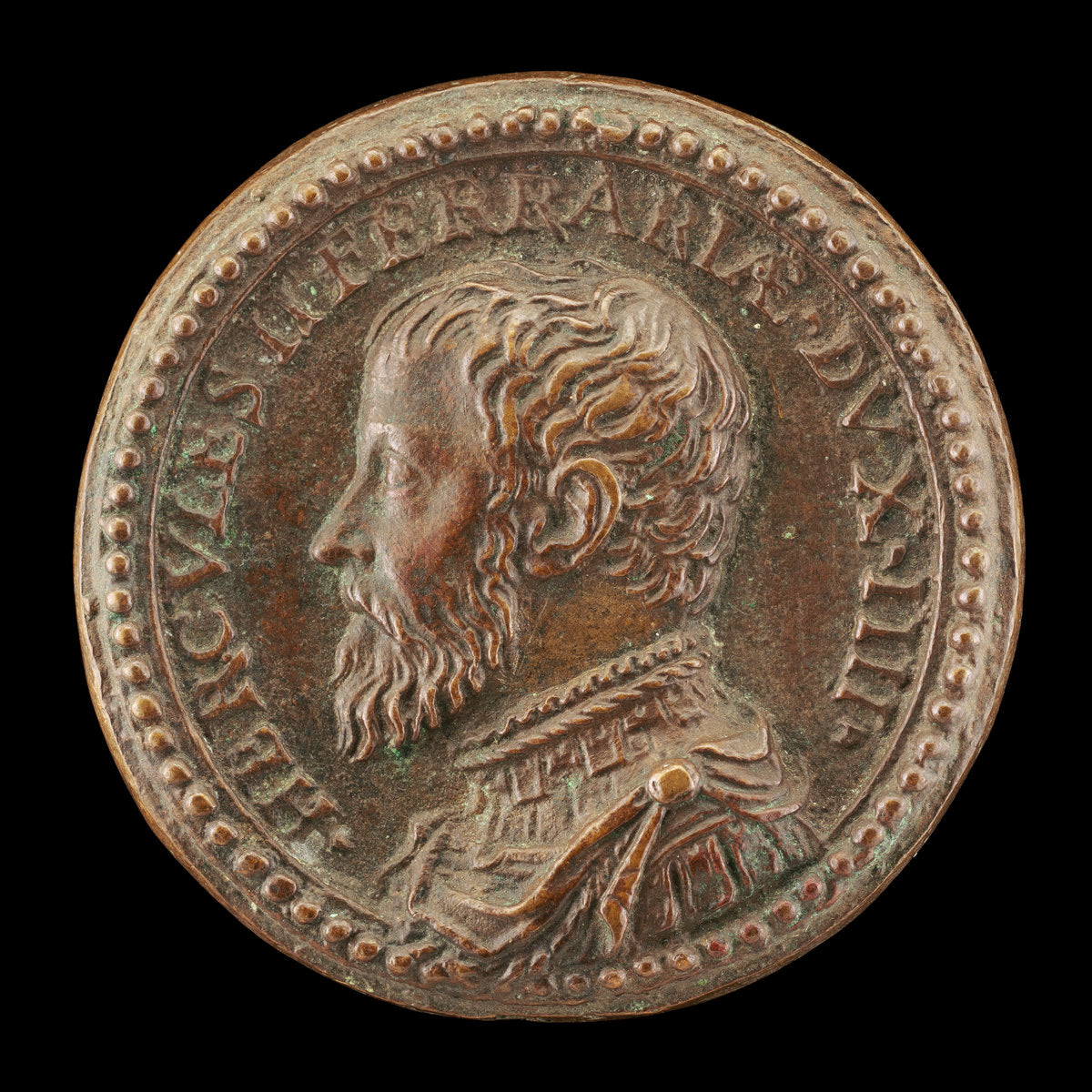 Ercole II d'Este, 1508-1559, 4th Duke of Ferrara 1534 by Pastorino de' Pastorini, called Pastorino da Siena (Italian, c. 1508 - 1592), 16X12"(A3)Poster Print