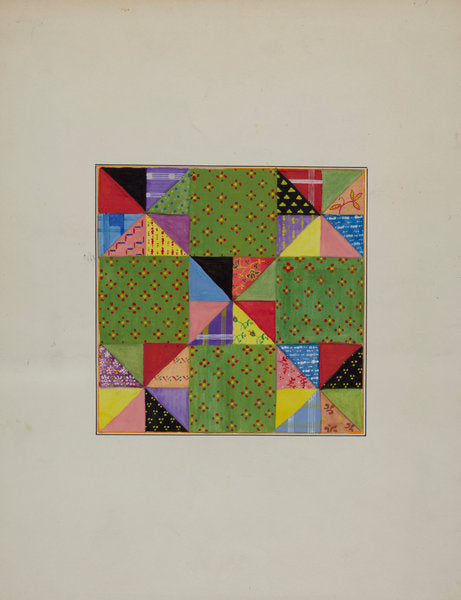 Quilt Section by Cornelius Christoffels and Margaret Linsley (American, active c. 1935), 16X12"(A3)Poster Print