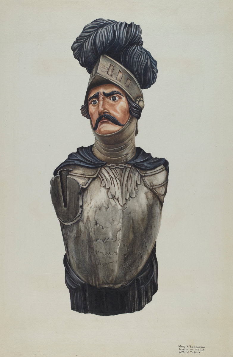 Figurehead from "The Black Prince" by Molly Bodenstein (American, 1902 - 1971), 16X12"(A3)Poster Print