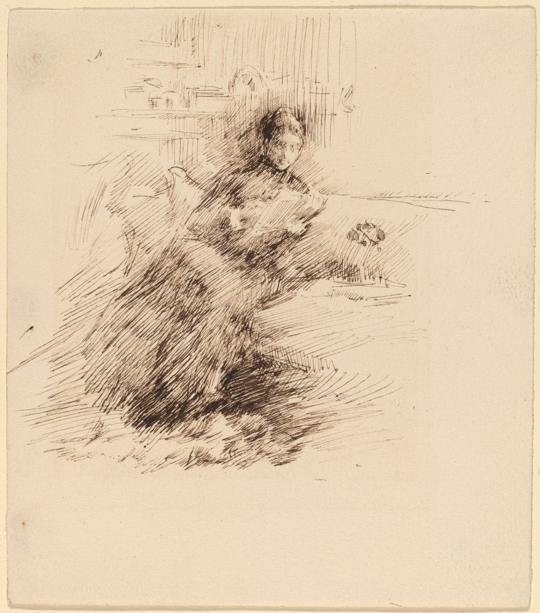 Miss Cumberlege by James McNeill Whistler (American, 1834 - 1903), 16X12"(A3)Poster Print