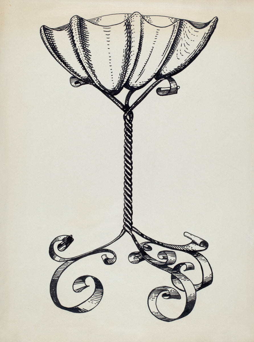 Baptismal Font by Florence Huston (American, active c. 1935), 16X12"(A3)Poster Print